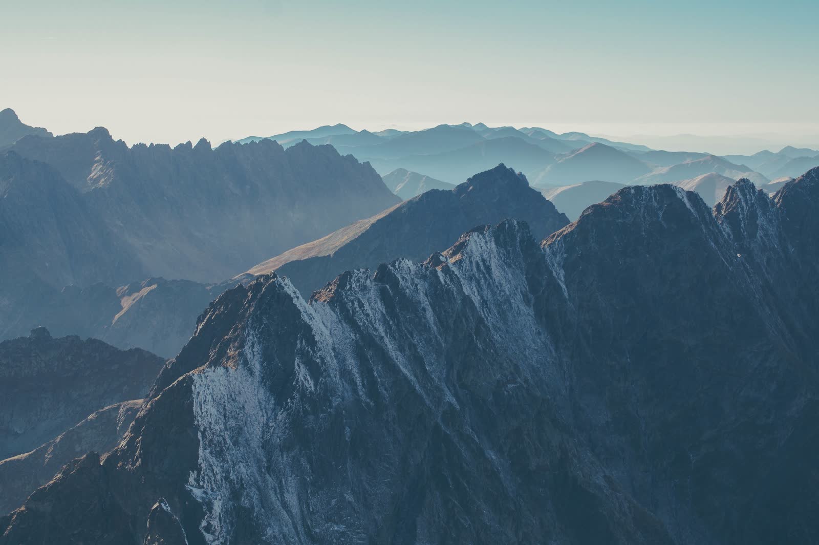 Rugged mountain range landscape